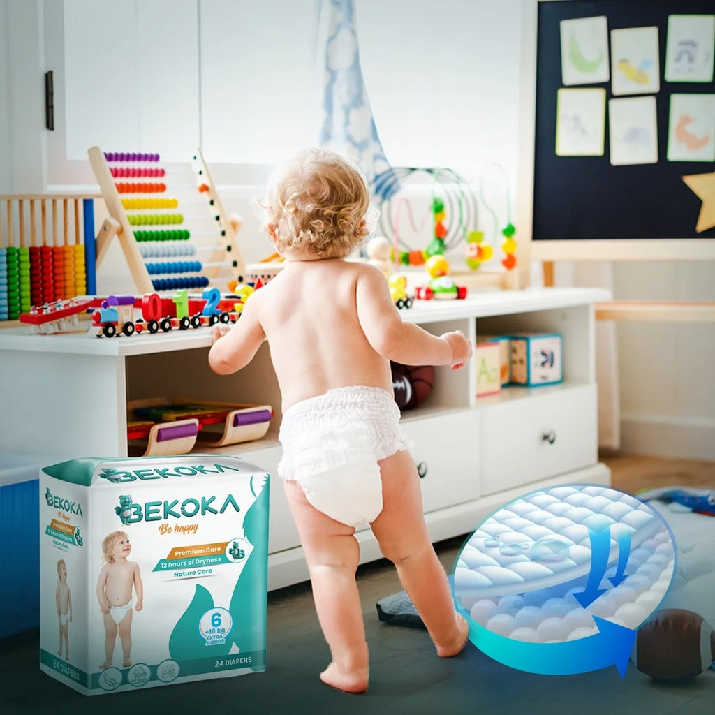 Bekoka The Best Sleepy Natural Diaper, Size 6 (+25kg) Extra Junior - Pack of 24 Pcs