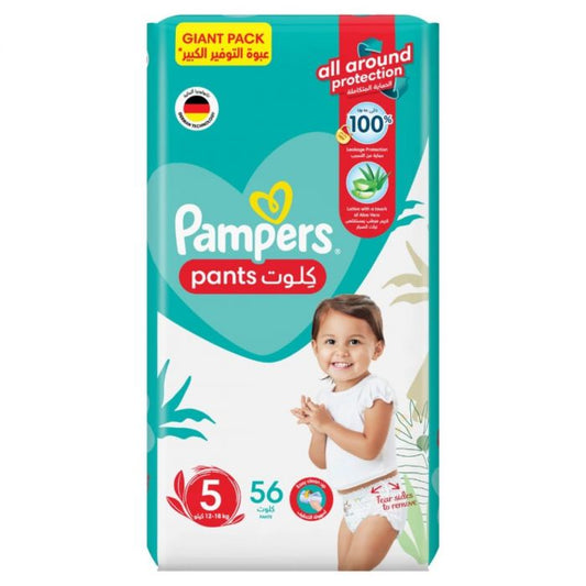 Pampers Baby Dry Pants Diapers with Aloe Vera Lotion, 360 Fit & up to 100% Leakproof, Size 5, 12-18 kg