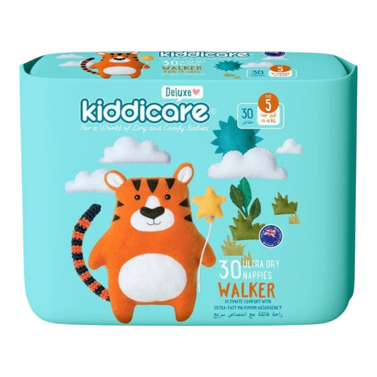 Kiddicare Diapers - Walker Nappies - Size 5 - 13-18kg - Pack of 30