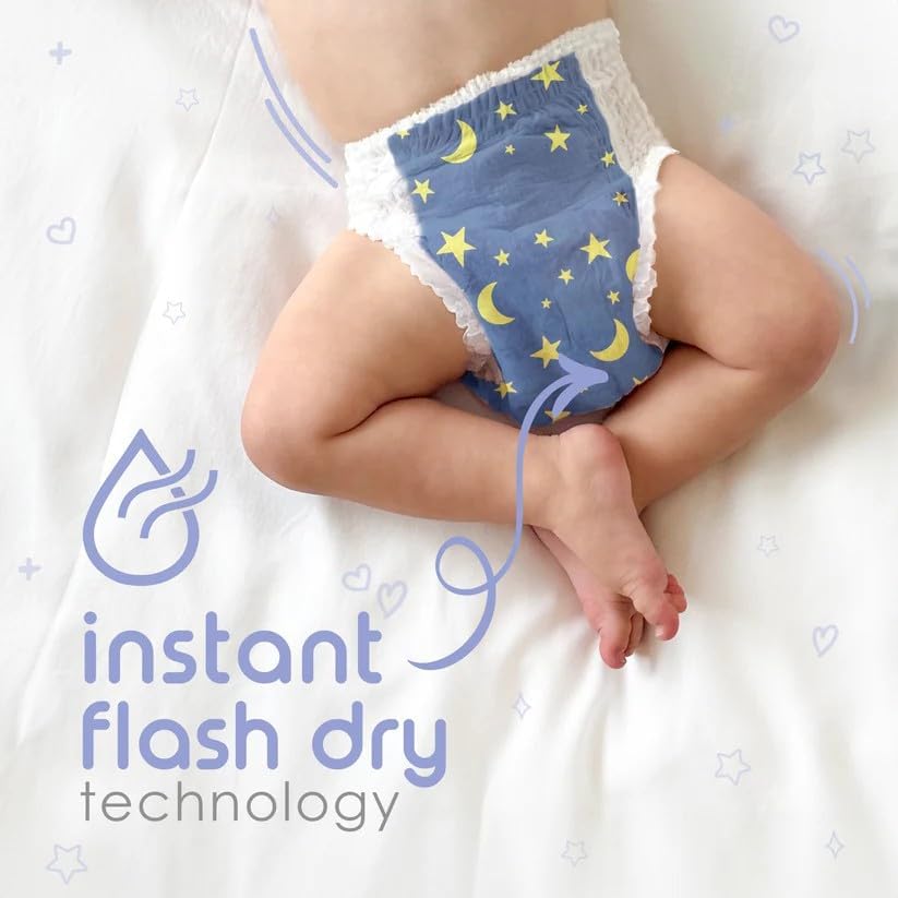 Pure Born Size 4 Natural bio-based baby Night training pyjama Pants (9 to 15 kg) 22 pcs