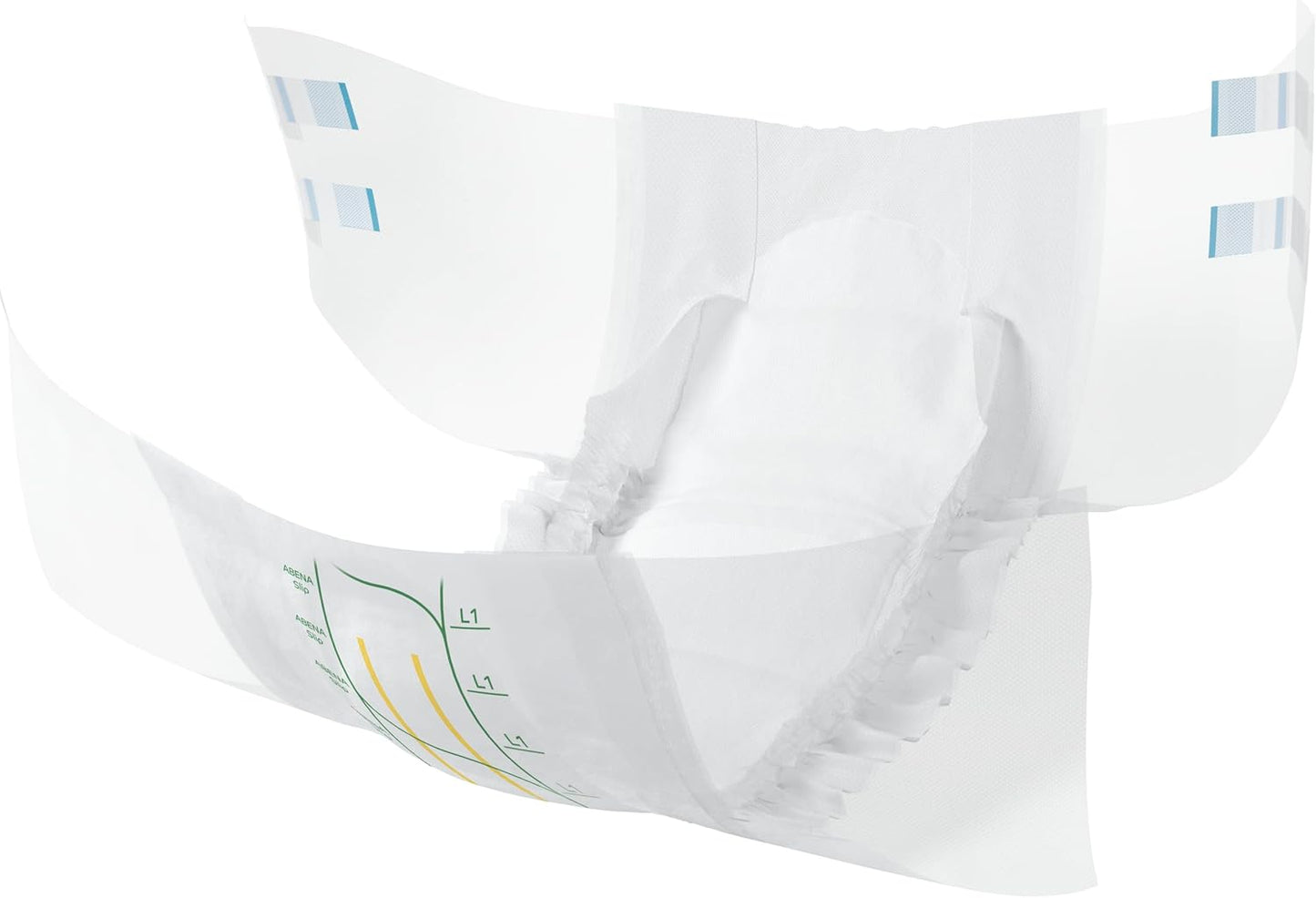 ABENA Slip Premium All-in-One Incontinence Pads for Men & Women, Eco-Labelled Womens, Mens, Large 1, 100-150cm Waist, 2500ml Absorbency, 26PK, White