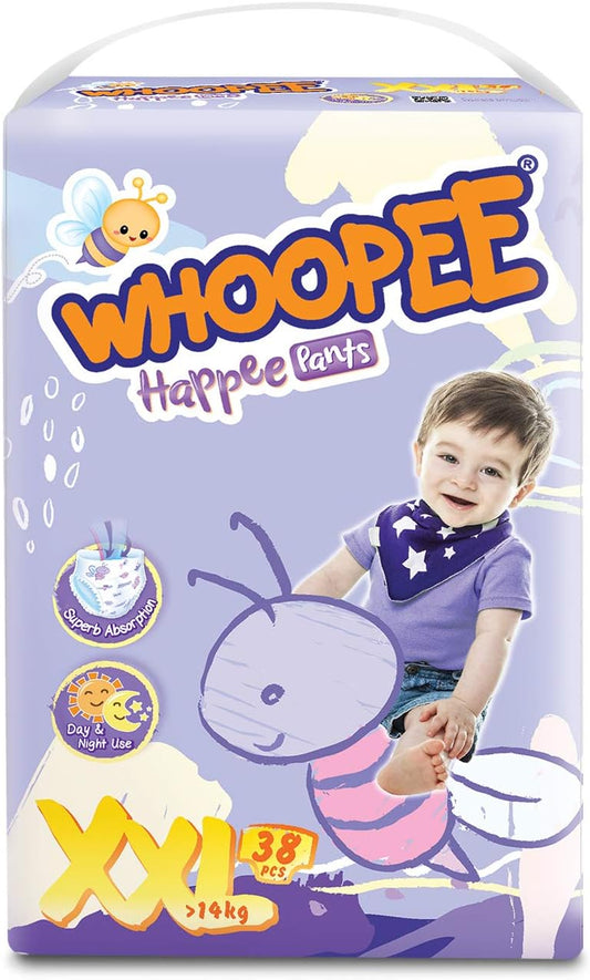 Whoopee Happee Pants Size XXL (over 14kg) 38 Diapers