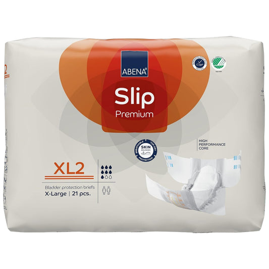 ABENA Slip Premium All-In-One Incontinence Pads for Men & Women, Eco-Friendly, XL 2, 110-170cm Waist, 3400ml Absorbency, 21PK