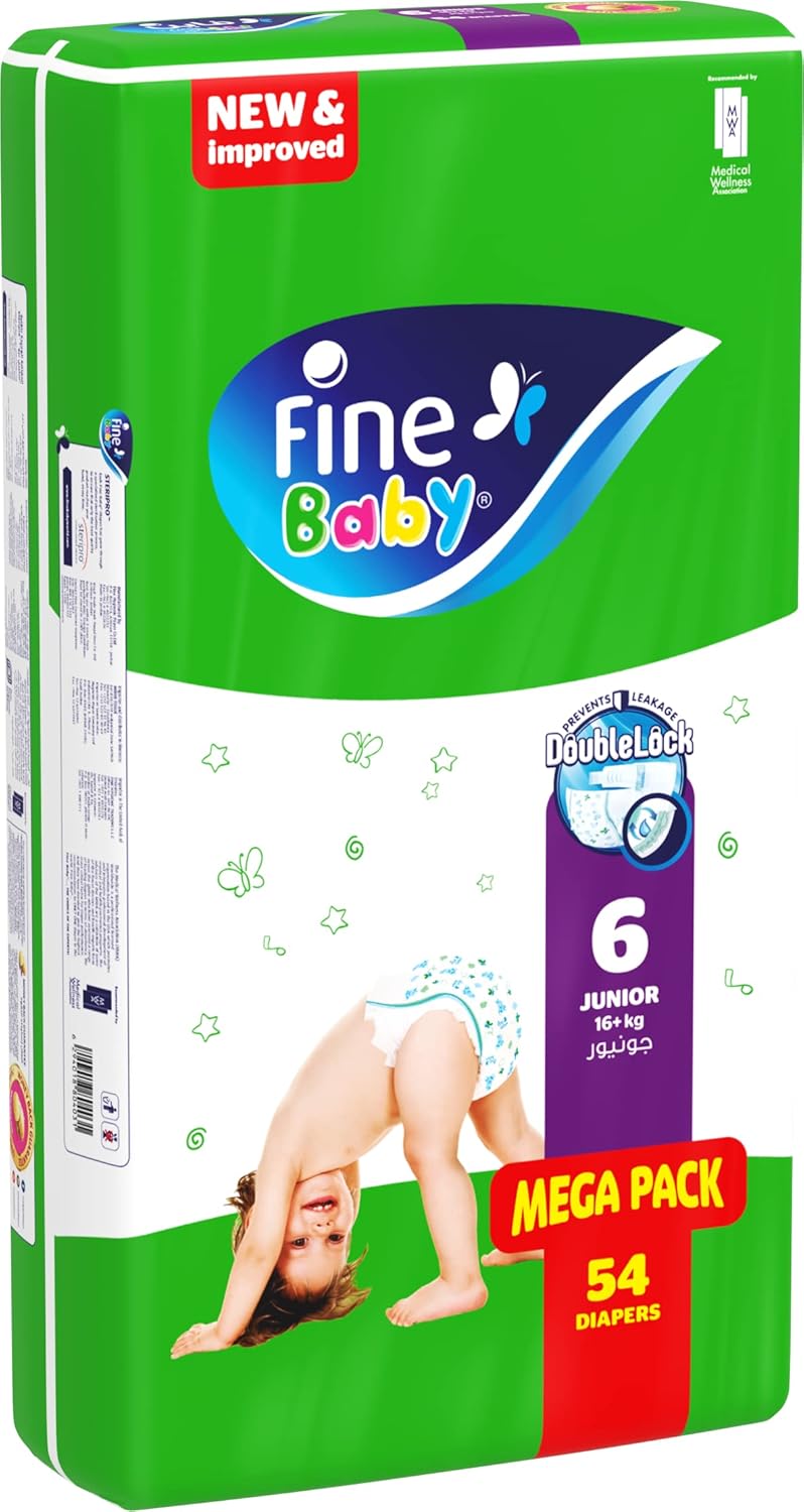 Fine Baby Diapers - Size 6 | Junior | 16+kg | 54pcs