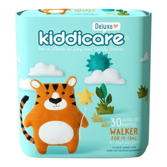 Kiddicare Diapers - Walker Nappies - Size 5 - 13-18kg - Pack of 30