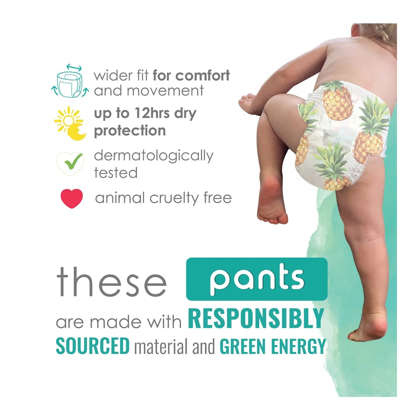 Pure Born Diaper Pants Size 4 (9-15 kg) 22 pcs